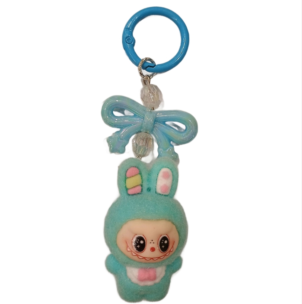 Adorable Plush Blue Keychain